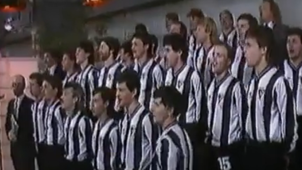 Dunfermline Athletic players at Pebble Mill