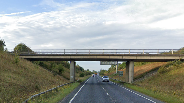 A45 carriageway between Thrapston and Raunds