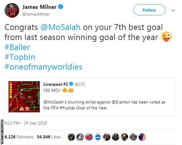 james milner tweet