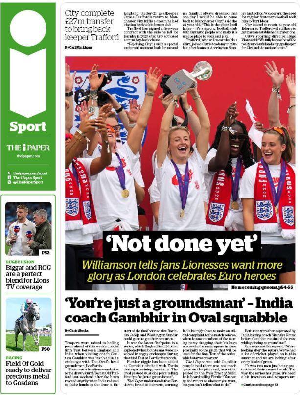 i Sport back page