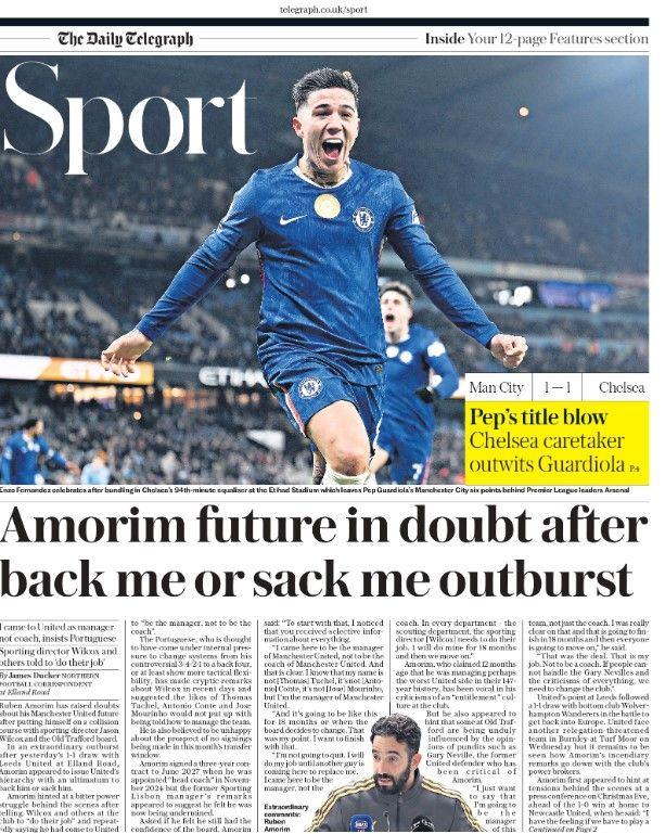 Telegraph back page