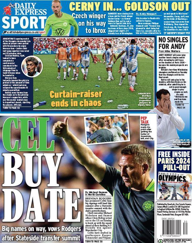 Daily Express back page