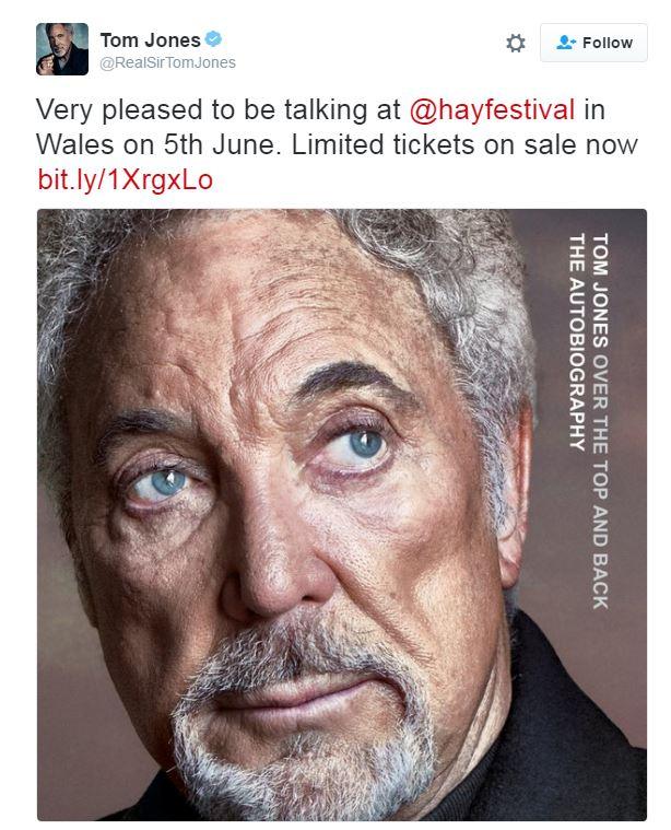 Sir Tom Jones on Twitter