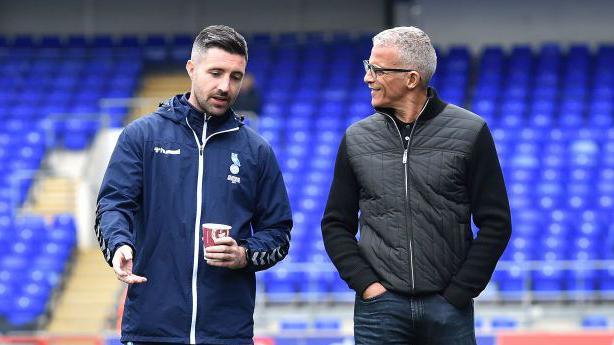 Alan Sheehan and Keith Curle together at Oldham