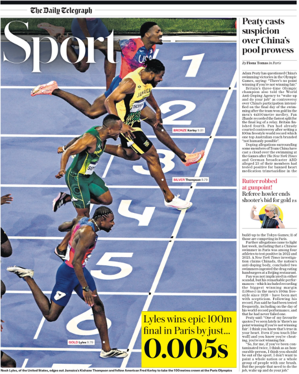 Telegraph back page