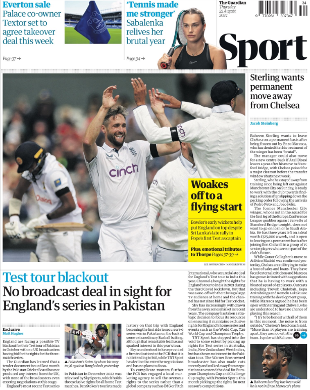 Guardian back page