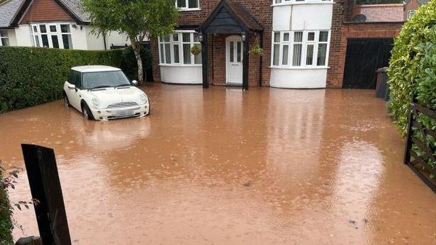 Andy Palmer's house was flooded