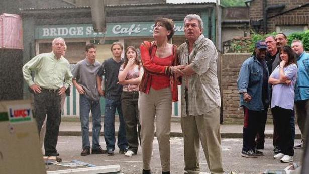 A scene in Eastenders in 2000