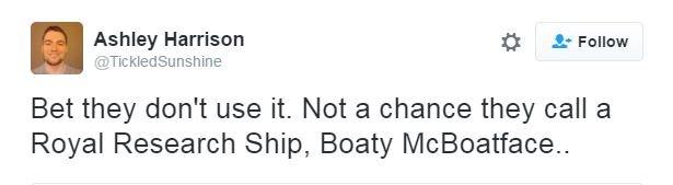 Boaty McBoatface tweet