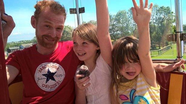 Mr Salisbury with his daughters