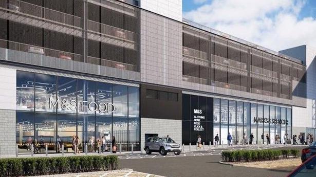 Artist's impression of the planned M&S expansion