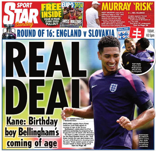 Back page of the Star Sunday on 30 June 2024