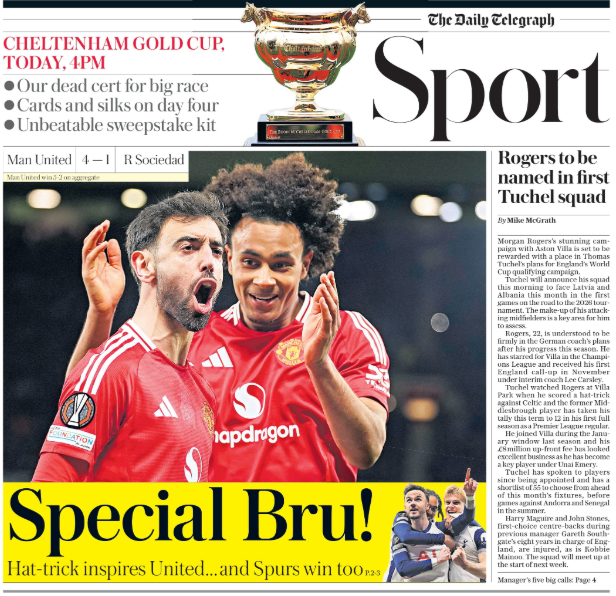 Telegraph back page