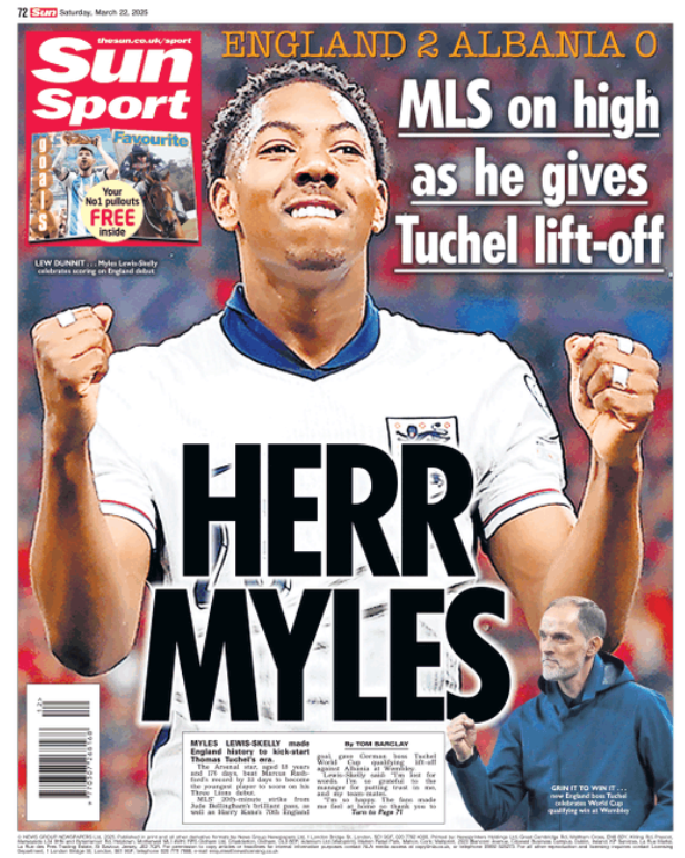 The back page of the Sun