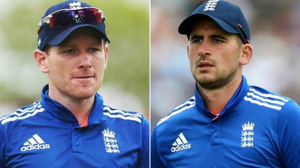 Eoin Morgan (left) and Alex Hales