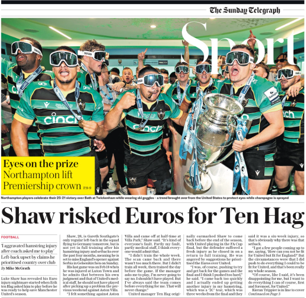 Telegraph back page