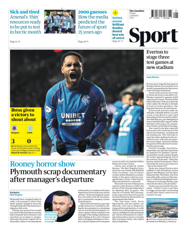 Guardian back page