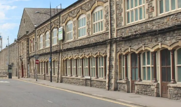 Image shows the Swindon Carriage Works, now in use. 