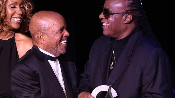 Stevie Wonder with Berry Gordy