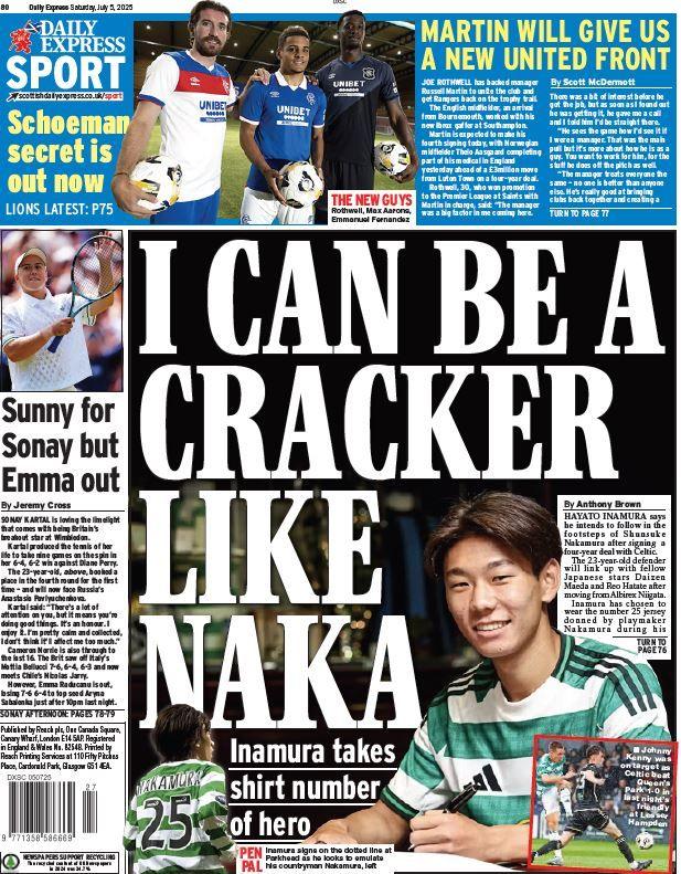 Daily Express back page