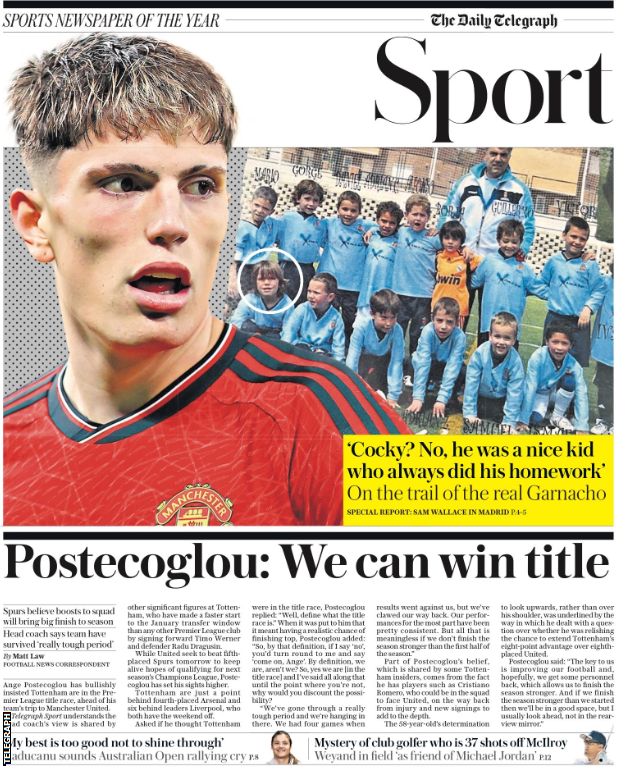 Telegraph back page