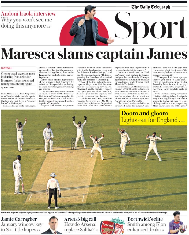 Telegraph back page