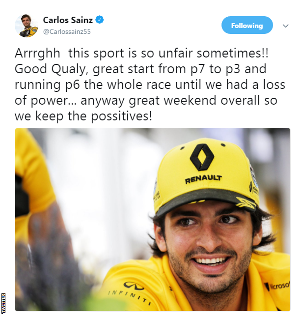 Carlos Sainz Twitter