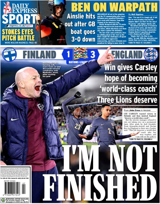 Express back page