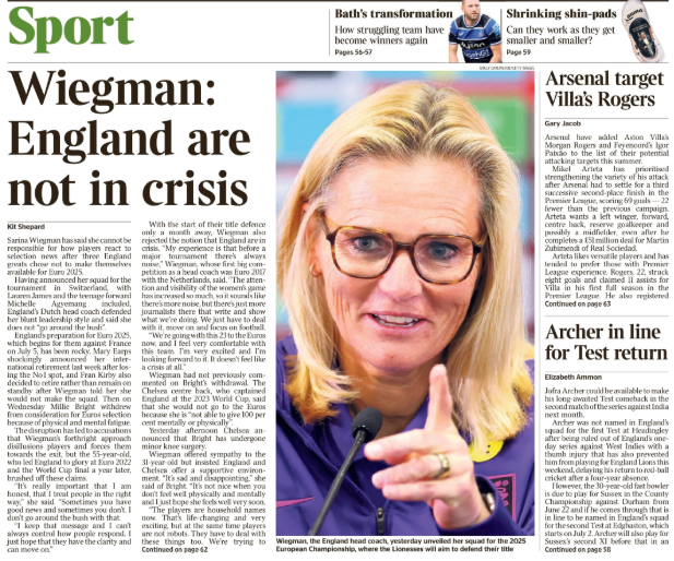 Times back page