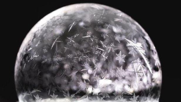 A frozen bubble