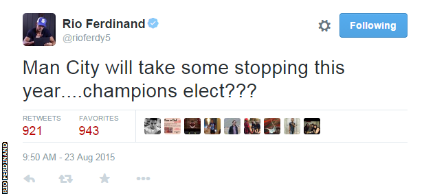 Rio Ferdinand on Twitter