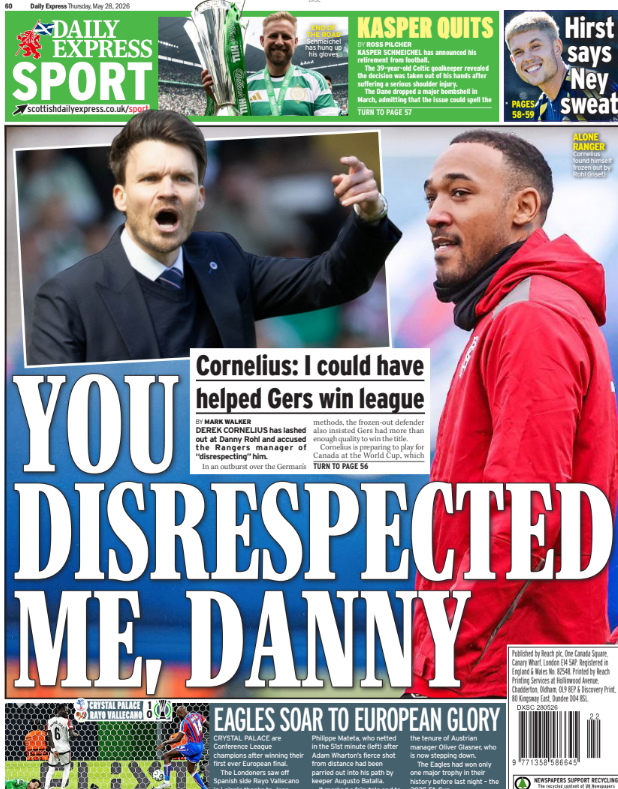 Daily Express back page