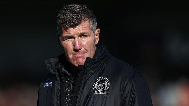Rob Baxter watches his Exeter Chiefs from the sidelines