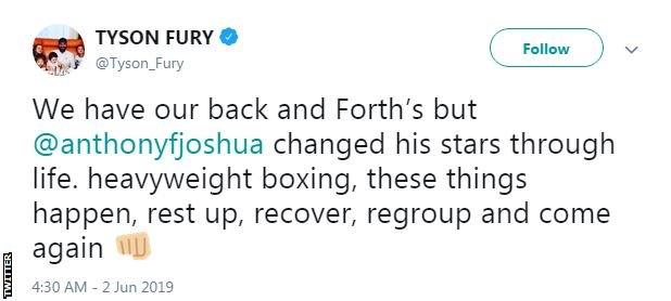 Tyson Fury Tweets