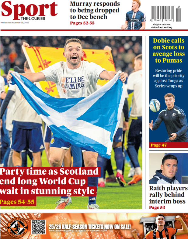 The Courier back page