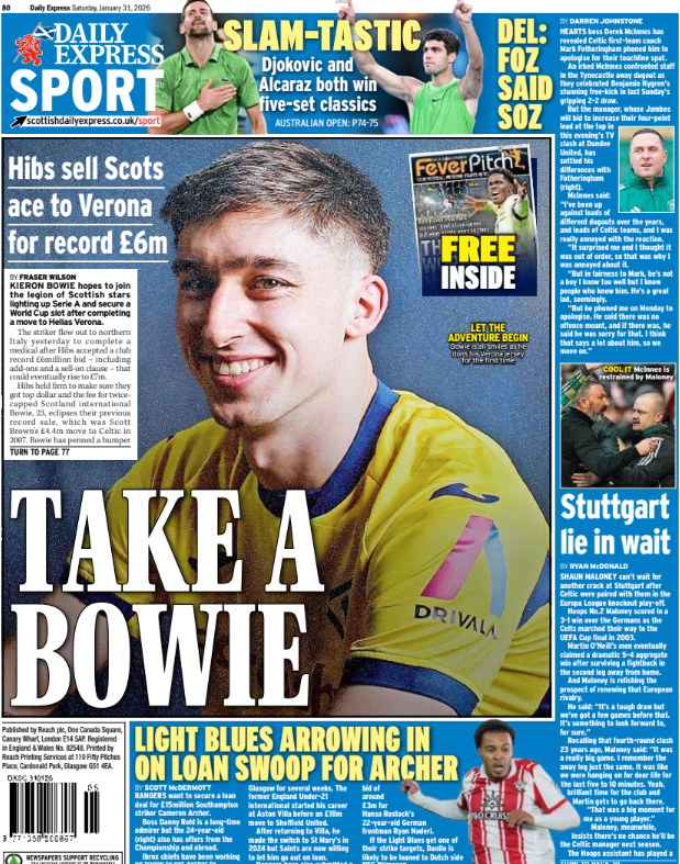 Daily Express back page