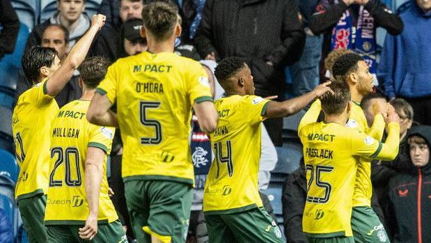 Hibs celebrate