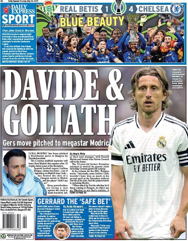 Daily Express back page