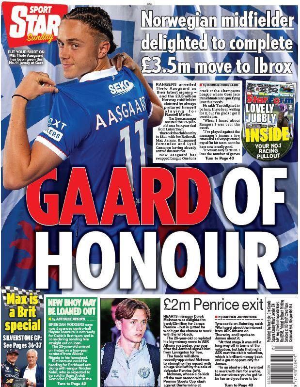 Star On Sunday back page