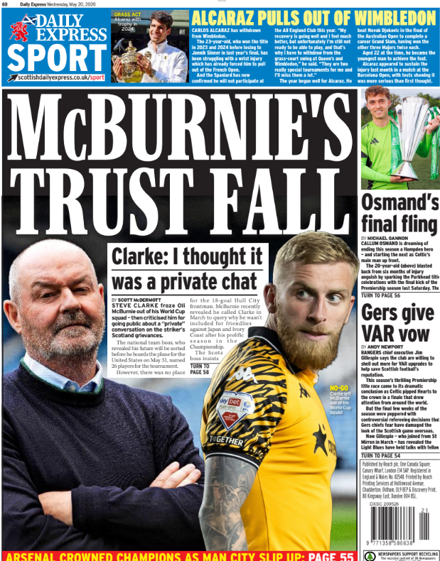 Daily Express back page