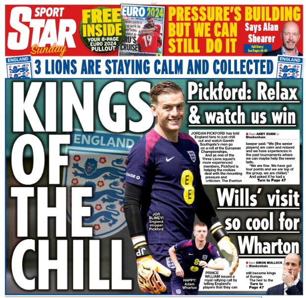 Back page of the Star on Sunday on 23 June 2024