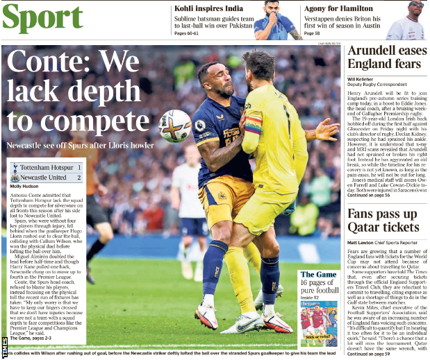 Times back page