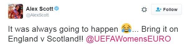Arsenal and England right-back Alex Scott seemed to think there was an inevitability to the fixture