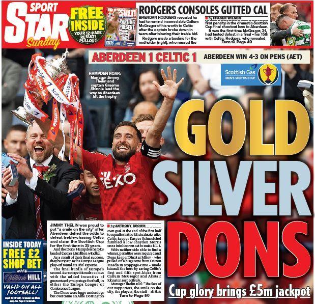 Star On Sunday back page