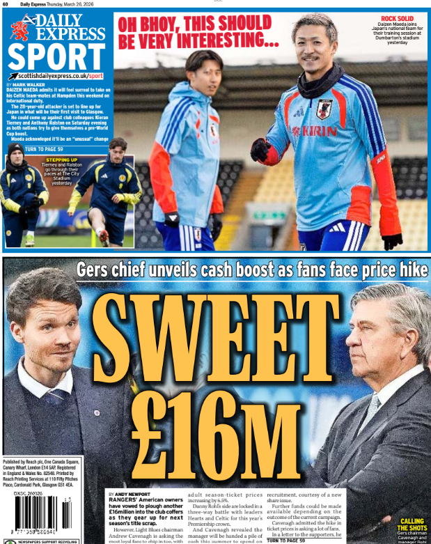 Daily Express back page