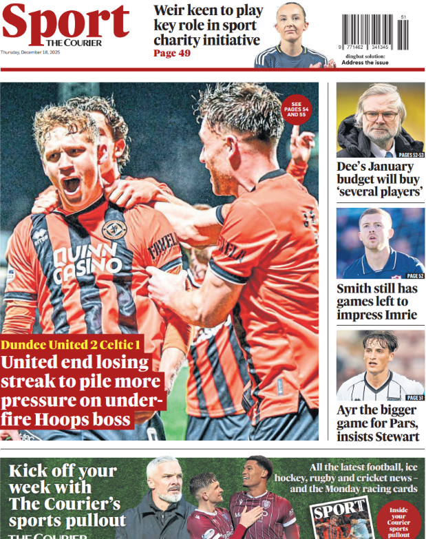 The Courier back page