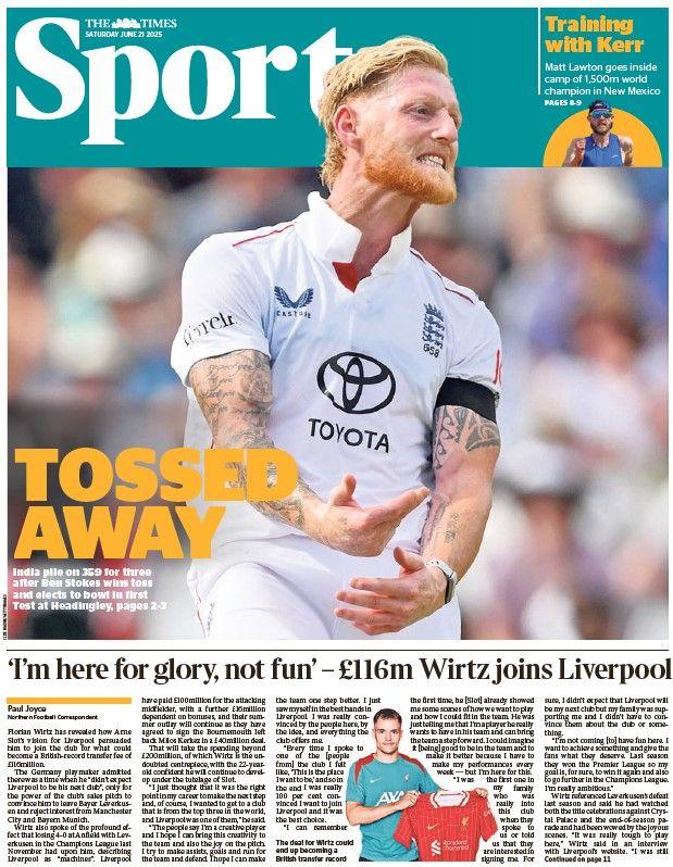 The back page of The Times