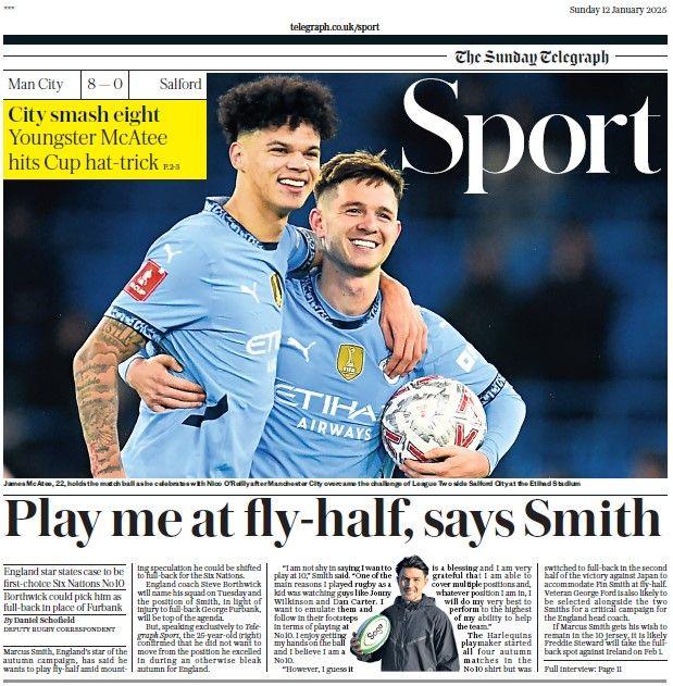 The  Sunday Telegraph sports section