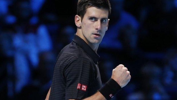 Novak Djokovic fist pumps