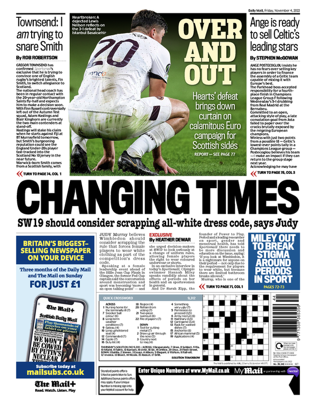 Daily Mail back page